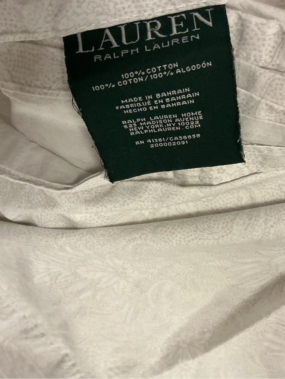 Ralph Lauren Flat Sheet